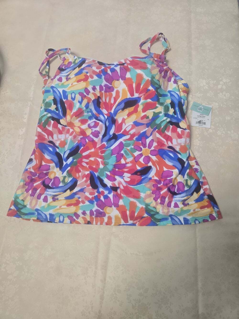 SUNSETS Women's 75HC Humingbird Cove Taylor Tankini Swim Top 36DD Swim NWT